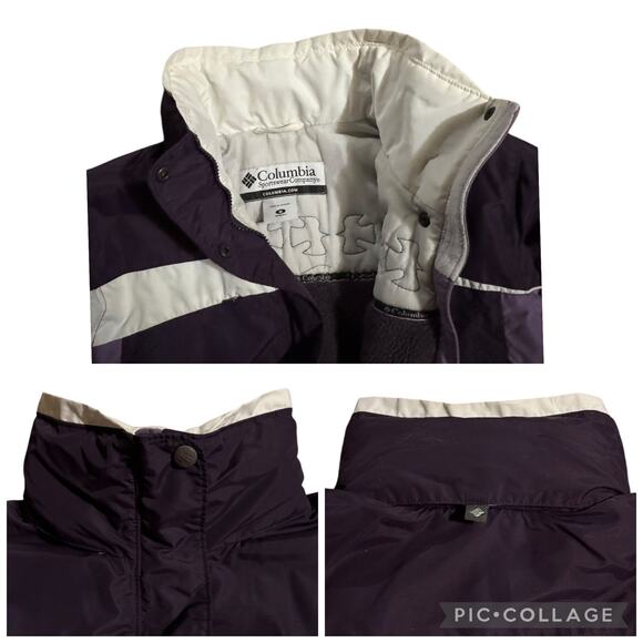 Columbia ladies hooded winter ski jacket purple & white size medium - Picture 9 of 16